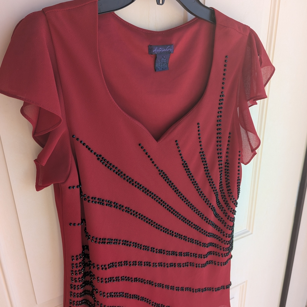 Ladies Scarlet Polyester Fabric